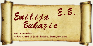 Emilija Bukazić vizit kartica